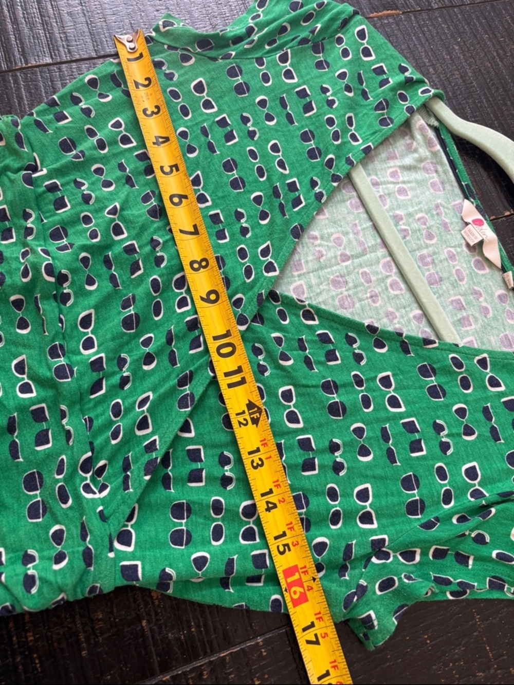 Boden Sunglasses Pattern Green Vneck Dress size 6R - Picture 10 of 11